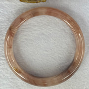 Transparent Pink with Purple and Peach Quartzite Jade Bangle 天山玉手镯 62.0mm 59.40g 15.0 by 9.0mm - Huangs Jadeite and Jewelry Pte Ltd