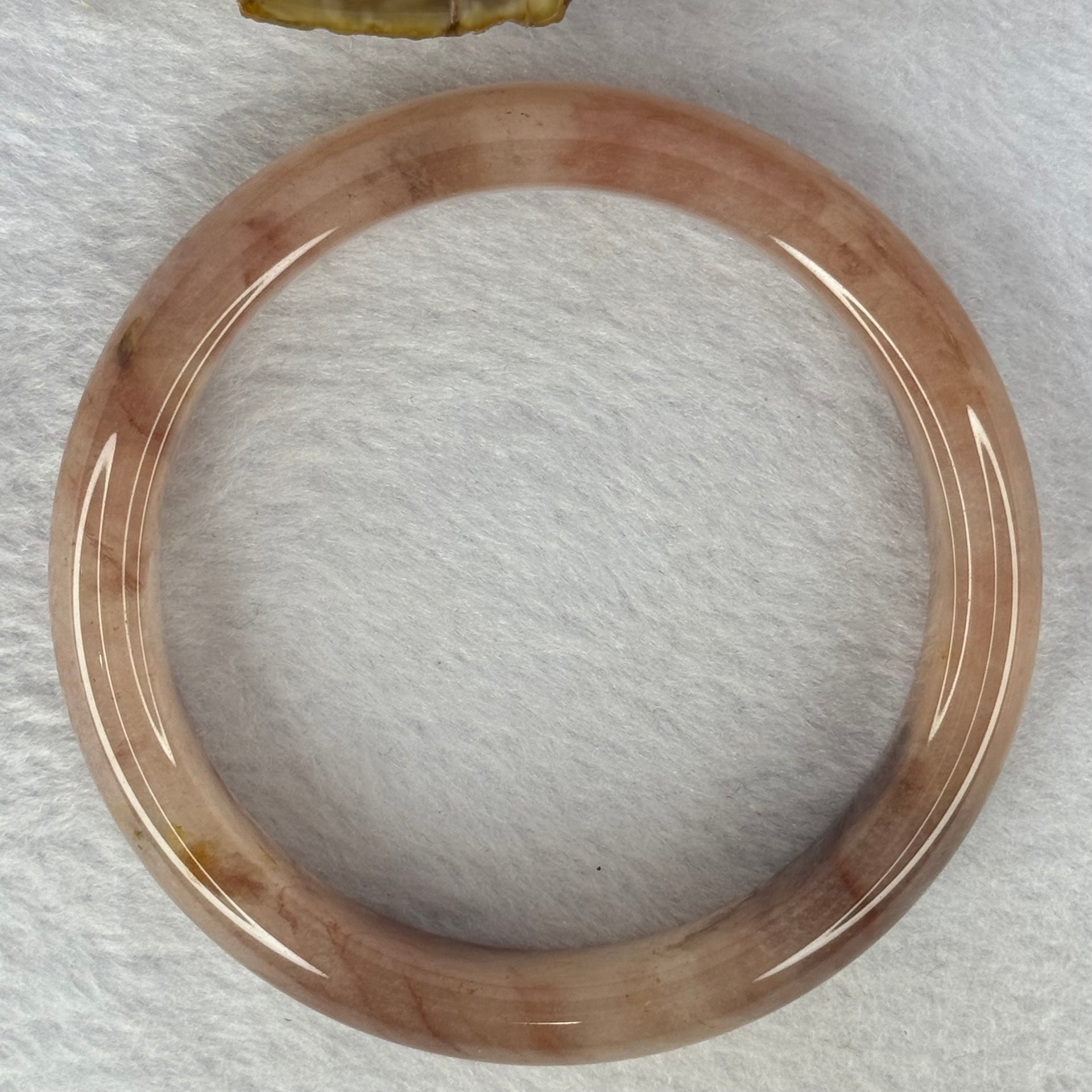 Transparent Pink with Purple and Peach Quartzite Jade Bangle 天山玉手镯 62.0mm 59.40g 15.0 by 9.0mm - Huangs Jadeite and Jewelry Pte Ltd