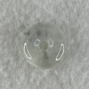 Type A Semi Icy Faint Lavender Green With Wuji Grey Jadeite Ping An Kou Donut Pendant/Charm 2.11g 13.2 by 5.9mm - Huangs Jadeite and Jewelry Pte Ltd