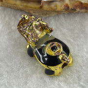 Gold Plated Long Gui Dragon Tortoise Charm 9.53g 25.8 by 13.3 by 13.9mm - Huangs Jadeite and Jewelry Pte Ltd
