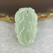 Type A Light Green Jadeite Leaf for Overnight Success 一夜发财 9.56g 37.7 by 22.5 by 5.8mm - Huangs Jadeite and Jewelry Pte Ltd