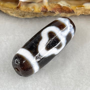 Natural Powerful Tibetan Old Oily Double Bodhi Tree Dzi Bead Heavenly Master (Tian Zhu) 菩提树天珠 5.45g 28.9 by 11.0mm - Huangs Jadeite and Jewelry Pte Ltd