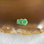 Type A Old Mine Full Green Jadeite Goldfish Charm Stone For Setting 0.20g 9.4 by 6.1 by 1.8mm - Huangs Jadeite and Jewelry Pte Ltd