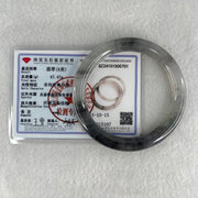 Type A Semi Icy Wuji Grey Jadeite Bangle Internal Diameter 52.9mm 34.23g 8.0 by 8.5mm (Slight Internal Lines) - Huangs Jadeite and Jewelry Pte Ltd