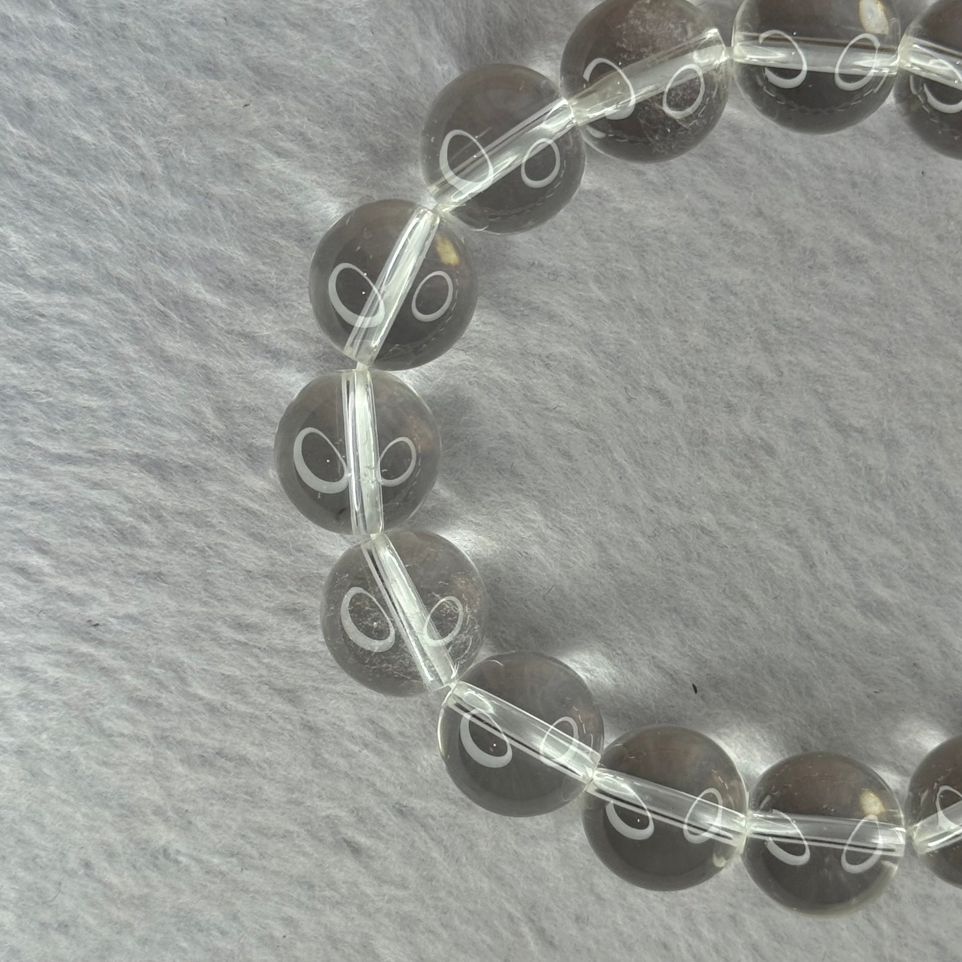 Natural Clear Quartz Beads Bracelet 天然白水晶手链 46.10g 17.5cm 12.9mm 16 Beads - Huangs Jadeite and Jewelry Pte Ltd