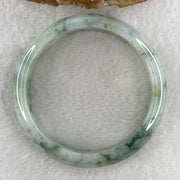 Certified Natural Type A Jelly Light Green with Spicy Green Piao Hua Jadeite Bangle 57.20g Internal Diameter 58.4mm 14.1 by 7.7mm (Perfect) - Huangs Jadeite and Jewelry Pte Ltd