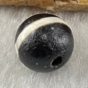 Natural Powerful Tibetan Old Oily Agate 1 Lines Dzi Bead Heavenly Master (Tian Zhu) 1.42g 10.0 by 10.4mm - Huangs Jadeite and Jewelry Pte Ltd