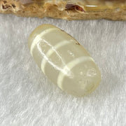 Natural Powerful Tibetan Old Oily Agate 3-Lines Dzi Bead Heavenly Master (Tian Zhu) 三行天诛 3.31g 20.2 by 10.7mm - Huangs Jadeite and Jewelry Pte Ltd