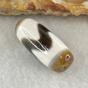 Natural Powerful Tibetan Old Oily Agate Tiger Tooth Daluo Dzi Bead Heavenly Master (Tian Zhu) 2.16g 19.8 by 8.4mm - Huangs Jadeite and Jewelry Pte Ltd