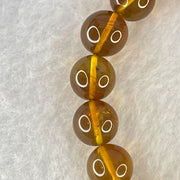 Natural Yellow Purple Amber Beads Bracelet 天然巨峰紫葡萄琥珀手链 13.74g 17cm 11.7mm 18 Beads - Huangs Jadeite and Jewelry Pte Ltd