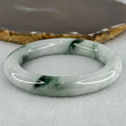 Type A Faint Lavender Green with Blueish Green Patches Jadeite Bangle Internal Diameter 57.0mm 74.41g 12.0 by 11.4mm (Slight Internal Lines） - Huangs Jadeite and Jewelry Pte Ltd