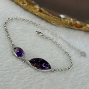 Above Average Natural Super 7 in S925 Sliver Bracelet 3.61g 15.8 by 7.7 by 5.5mm - Huangs Jadeite and Jewelry Pte Ltd