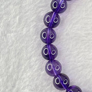 Very Good Grade Natural Amethyst Bracelet 23.10g 16.5cm 9.3mm 22 Beads - Huangs Jadeite and Jewelry Pte Ltd