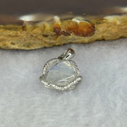 Natural Madagascar Blue Moonstone in S925 Silver Pendant 1.76g 11.2 by 9.5 by 3.5mm - Huangs Jadeite and Jewelry Pte Ltd