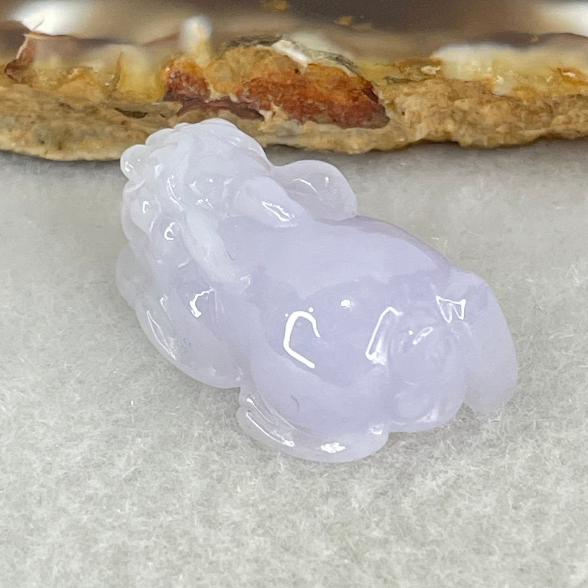 Type A Full Lavender Jadeite Pixiu Pendant Charm 6.53g 24.0 by 12.7 by 11.4mm - Huangs Jadeite and Jewelry Pte Ltd