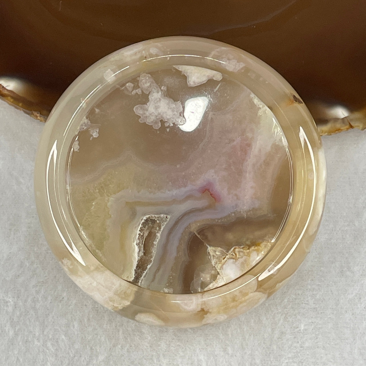 Natural Yellow Flower Agate Bangle Set | Armlet & Abundance Talisman (227.73g Total Set 25.6 by 9.3mm | 55.8mm Inner Diameter | Perfect)