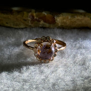 Good Grade Natural Auralite 23 in S925 Silver Rose Gold Color Ring (Adjustable Ring) 2.02g 8.2 by 4.5mm - Huangs Jadeite and Jewelry Pte Ltd