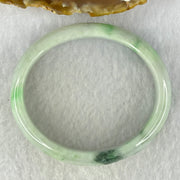 Type A Green Lavender and Blueish Green Piao Hua Jadeite Bangle Internal Diameter 56.4mm 41.62g 12.9 by 6.9mm (Slight Internal Lines) - Huangs Jadeite and Jewelry Pte Ltd