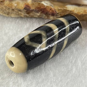 Natural Powerful Tibetan Old Oily Water Pattern One Eye Vajra With Nectar Vessel Treasure Bottle Agate Bead Heavenly Master (Tian Zhu) 天珠 8.40g 34.6 by 12.3mm - Huangs Jadeite and Jewelry Pte Ltd