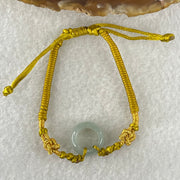 Type A Blueish Green Jadeite Ping An Kou String Bracelet 2.70g 14.9 by 5.6mm - Huangs Jadeite and Jewelry Pte Ltd