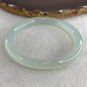Natural Light Green Agate Bangle 27.77g Internal Diameter57.8mm 8.0 by 8.0mm (Perfect) - Huangs Jadeite and Jewelry Pte Ltd