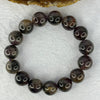 Natural Black Auralite 23 Bracelet 天然黑激光23手链 62.75g 19cm 14.8mm 15 Beads - Huangs Jadeite and Jewelry Pte Ltd