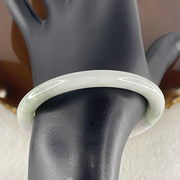 Natural Type A Light Green with Lavender Piao Hua Jadeite Flat Ding Dang Bangle 22.35g Inner Diameter 52.5mm 6.0 by 7.2mm (Very Very Slight External Rough) - Huangs Jadeite and Jewelry Pte Ltd