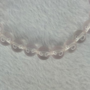 Natural Rose Quartz Beads Bracelet 天然玫瑰石英珠手链 20.43g 16cm 8.9mm 22 Beads - Huangs Jadeite and Jewelry Pte Ltd