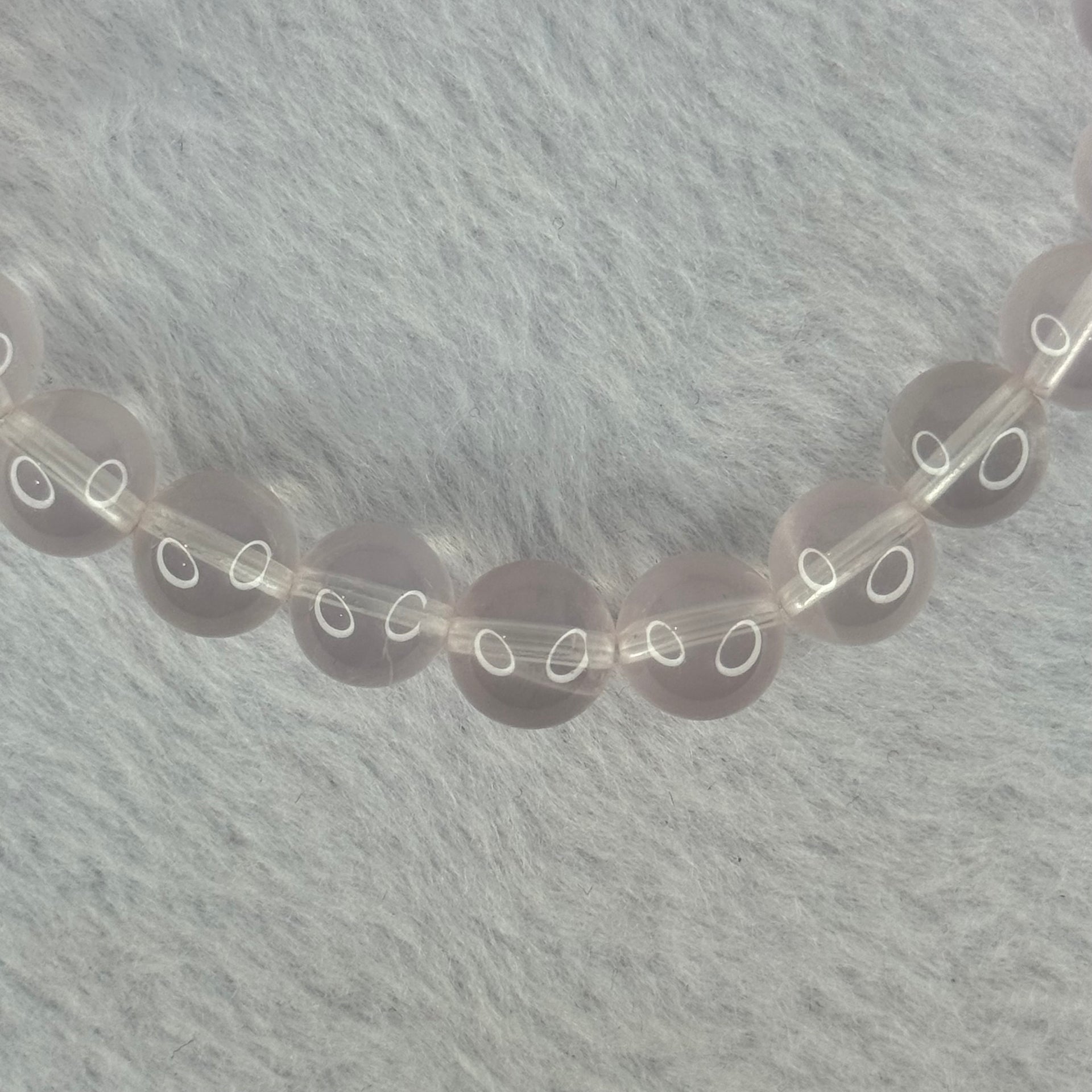 Natural Rose Quartz Beads Bracelet 天然玫瑰石英珠手链 20.43g 16cm 8.9mm 22 Beads - Huangs Jadeite and Jewelry Pte Ltd