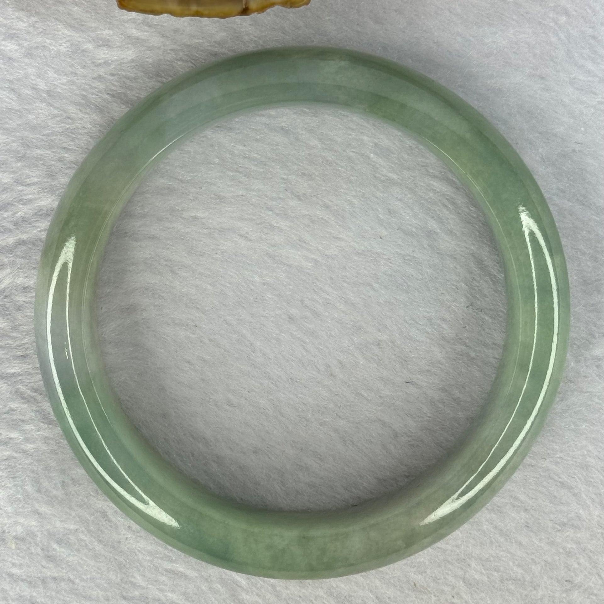 Type A Green with Lavender and Yellow Jadeite Bangle Internal Diameter 55.3mm 59.32g 13.7 by 8.2mm (Very Fine Internal Line) - Huangs Jadeite and Jewelry Pte Ltd