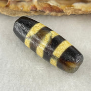 Natural Powerful Tibetan Old Oily Agate 3 Lines Dzi Bead Heavenly Master (Tian Zhu) 三行天诛 5.04g 29.0 by 10.5mm - Huangs Jadeite and Jewelry Pte Ltd