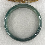 Certified Type A Semi Icy Blueish Green Jadeite Bangle 39.74g inner diameter 59.3mm 12.1 by 6.1mm (Close to Perfect) - Huangs Jadeite and Jewelry Pte Ltd