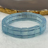 Above Average Grade Natural Aquamarine Bracelet 天然海蓝宝手链 35.16g 16cm 13.6 by 10.1 by 6.5mm 20 pcs - Huangs Jadeite and Jewelry Pte Ltd