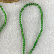 Rare Tengchong Raw Stone Association Certified Type A Highly Translucent Green Jadeite Beads Necklace 8.44g 54g 2.40 to 2.92mm With NGI Cert 82838749 - Huangs Jadeite and Jewelry Pte Ltd