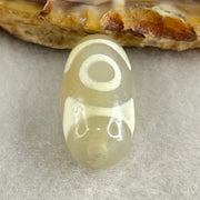 Natural Powerful Tibetan Old Oily Agate 3 Eyes Dzi Bead Heavenly Master (Tian Zhu) 三眼天诛 3.31g 20.1 by 10.6mm - Huangs Jadeite and Jewelry Pte Ltd