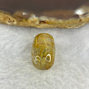 Good Grade Natural Golden Rutilated Quartz Crystal Lulu Tong Barrel 天然金顺发晶水晶露露通桶 
3.38g 16.0 by 11.2mm - Huangs Jadeite and Jewelry Pte Ltd