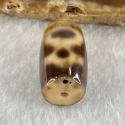 Natural Powerful Tibetan Old Oily Agate Double Cai Shen Dzi Bead Heavenly Master (Tian Zhu) 双财神长天珠 4.86g 20.1 by 11.8mm - Huangs Jadeite and Jewelry Pte Ltd