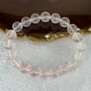 Natural Rose Quartz Beads Bracelet 天然玫瑰石英珠手链t 29.77g 17.5cm 10.3mm 20 Beads - Huangs Jadeite and Jewelry Pte Ltd