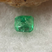 Natural Colombia Vivid Green Emerald (Beryl) Cut-Cornered Square Step cut 0.47ct 4.5 by 4.5 by 3.5mm - Huangs Jadeite and Jewelry Pte Ltd