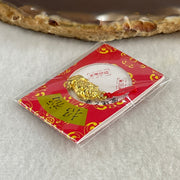 Gold Color Pixiu Lucky Charm 1.35g 15.4 by 8.2 by 3.9mm - Huangs Jadeite and Jewelry Pte Ltd