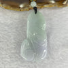 Type A Green with Lavender Jadeite Flower with Frog 26.19g by 50.3 by 24.6 by 12.0mm - Huangs Jadeite and Jewelry Pte Ltd