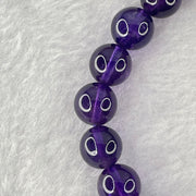 Very Good Grade Natural Amethyst Bracelet 22.90g 16.5cm 9.2mm 22 Beads - Huangs Jadeite and Jewelry Pte Ltd