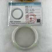 Natural Type A Jelly Light Lavender Light Green Jadeite Bangle 57.44g Inner Diameter 52.8mm 13.9 by 8.4mm (Slight External Line) - Huangs Jadeite and Jewelry Pte Ltd