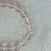 Natural Rose Quartz Beads Bracelet 天然玫瑰石英珠手链 26.55g 16cm 10.1mm 19 Beads - Huangs Jadeite and Jewelry Pte Ltd