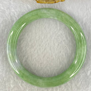 Type A Green with Lavender Jadeite Bangle Internal Diameter 53.8mm 50.57g 10.2 by 9.5mm (Very Slight Internal Line) - Huangs Jadeite and Jewelry Pte Ltd