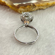 Colourless Cubic Zirconia with Crystals In S925 Sliver Ring (Adjustable Size) 4.33g 8.6 by 5.5mm - Huangs Jadeite and Jewelry Pte Ltd