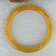 Transparent Orangey Yellow Quartzite Jade Bangle 天山玉手镯 Internal Diameter 59.4mm 29.90g 8.6 by 8.2mm - Huangs Jadeite and Jewelry Pte Ltd
