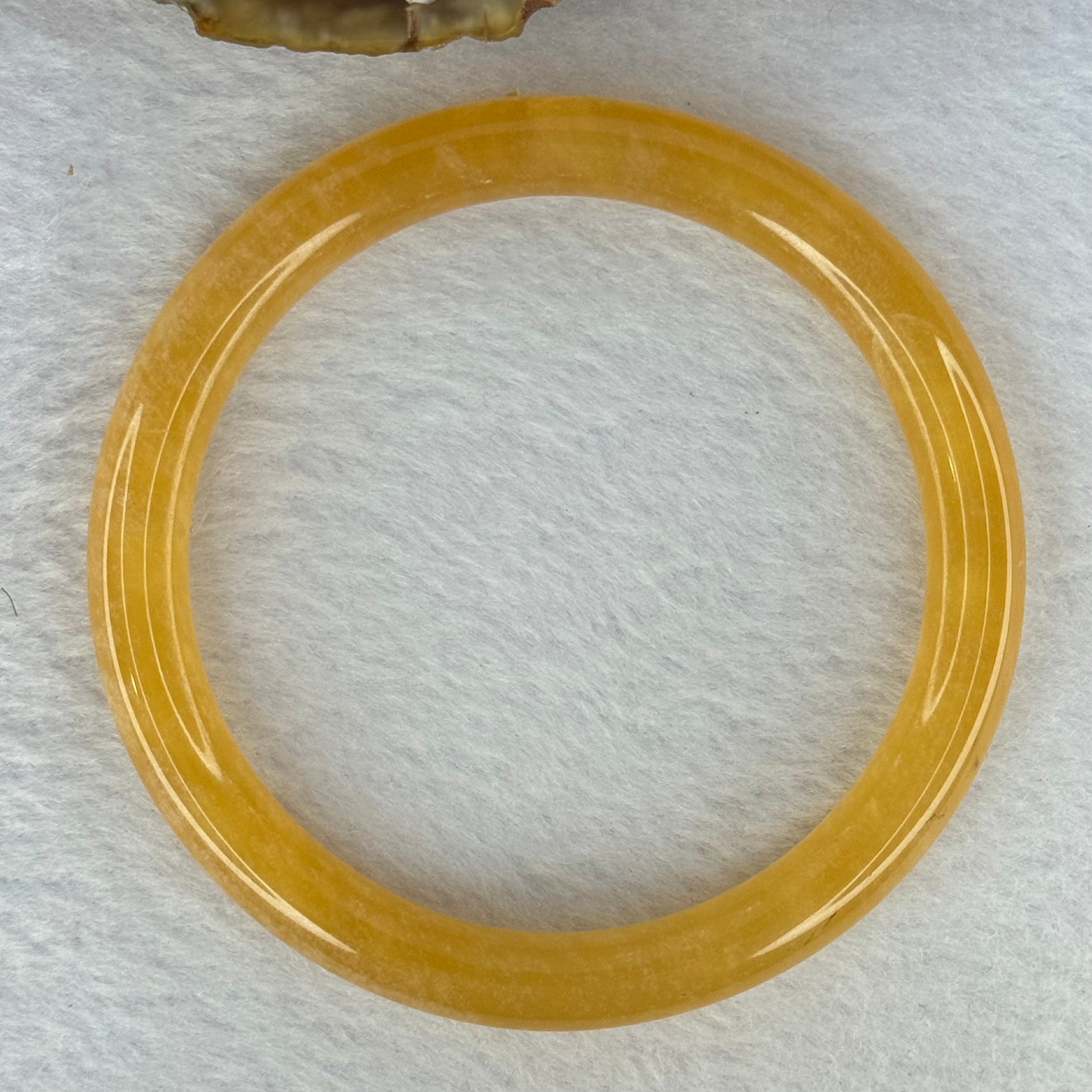 Transparent Orangey Yellow Quartzite Jade Bangle 天山玉手镯 Internal Diameter 59.4mm 29.90g 8.6 by 8.2mm - Huangs Jadeite and Jewelry Pte Ltd