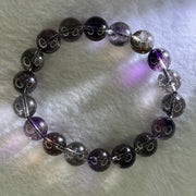 Very Good Grade Natural Transparent Dark Black Super 7 Beads Bracelet 非常好的等级天然透明深黑色超级七珠手链 39.27g 18cm 11.8mm 18 Beads - Huangs Jadeite and Jewelry Pte Ltd