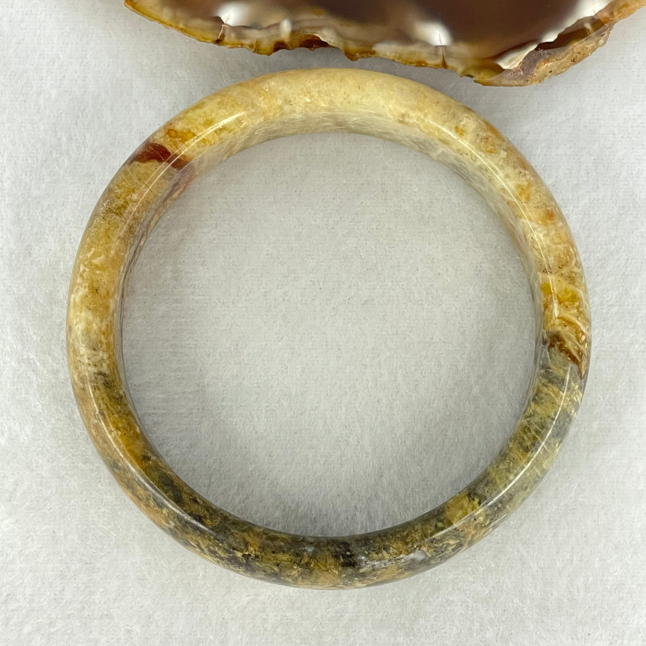 Antique Natural Brown Jasper Bangle Internal Diameter 64.7mm 80.62g 20.4 by 9.0mm - Huangs Jadeite and Jewelry Pte Ltd